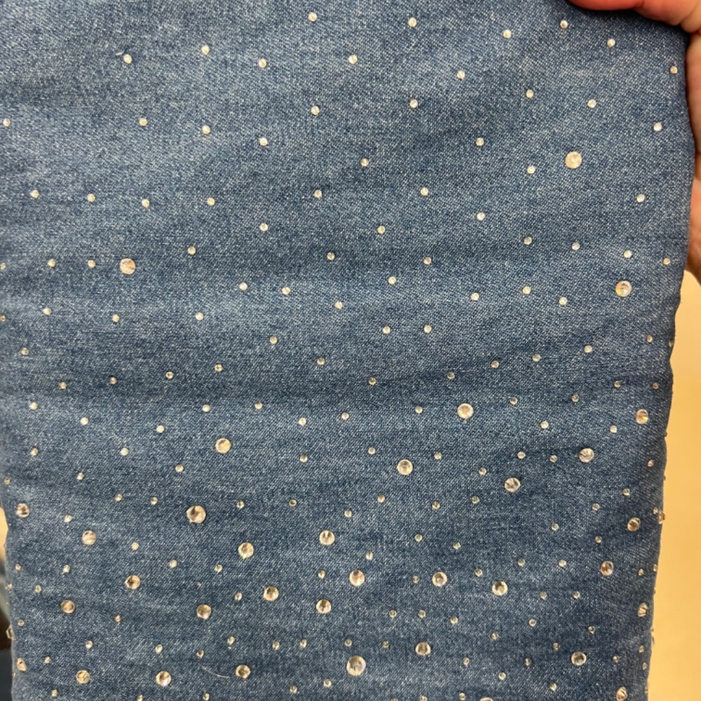 Project Denim Rose, white or blue denim handcrafted denim rose - Picture 4 of 6